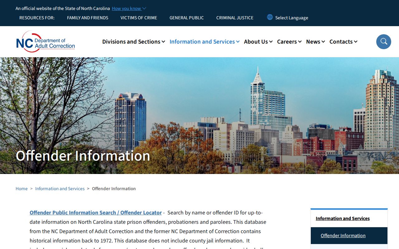 Greene County released inmate NCDAC search gateway