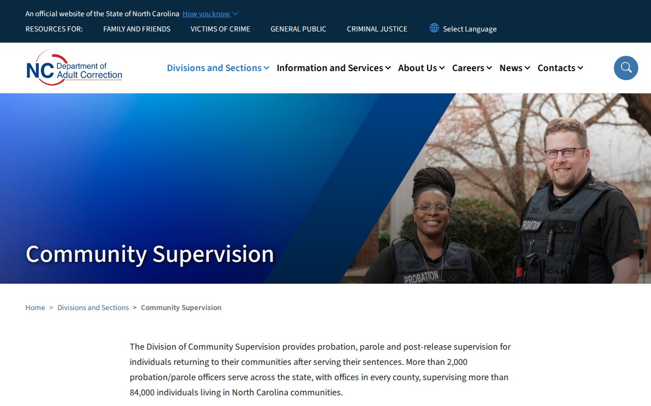 Greene County parole probation and post-release supervision information from NCDAC
